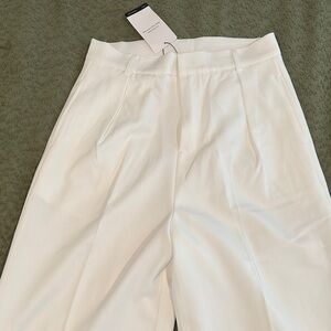NWT White Pleated Dress Pants